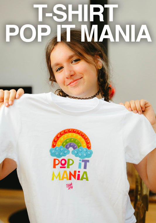 (6) Pink Lily Tee-shirt Pop it mania
